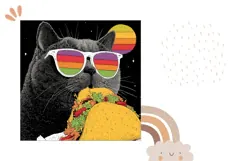 Funny Cat Pillow, Funny Pillow, Food Pillow Sublimation Product Image 2