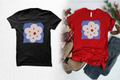 Blue and Beige Floral Abstract Embroidery Design File Product Image 2