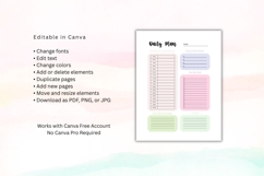 Daily Planner Printable A4 US Letter Canva Template Product Image 2