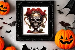Gothic Halloween Watercolor Clipart PNG, Halloween PNG Product Image 2