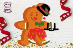 Merry Christmas card Holder| Gingerbread man| Money card SVG Product Image 2