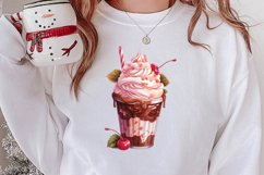 Pink Christmas Coffee Sublimation Clipart, Christmas PNG Product Image 2
