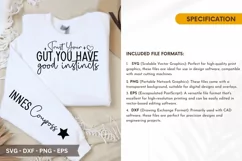 Trust your gut you have good instincts SVG T-Shirt Design Product Image 2