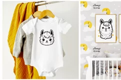 Cute baby llama face. SVG, PNG, EPS. Cut file. Product Image 2