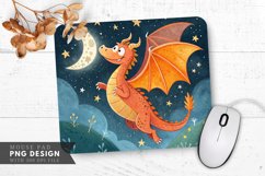 Starry Night Dragon Mouse Pad PNG Design Product Image 1