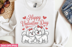 Happy Valentines Day PNG, Valentine Dog Sublimation PNG Product Image 3