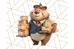 Forest Mail Delivery Clipart PNG, Animal Post Office PNG Product Image 2