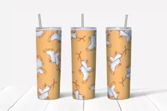 Christmas Cute Snowman Skinny tumbler wrap design Product Image 4