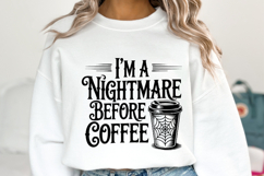 I Nightmare before coffee Svg | Halloween Svg | Shirt Svg Product Image 2