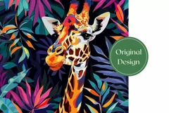 Giraffe Tumbler Wrap PNG, Giraffe Sublimation Tumbler PNG Product Image 2