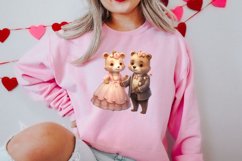 Cute Bear Love Couple Valentine Clipart, Valentines Clipart Product Image 2