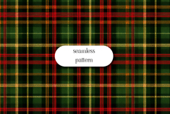 Red Green Blue Tartan Plaid Seamless Christmas Pattern Product Image 1