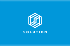 Solution Letter S Hexagon Logo Design Vector Product Image 2