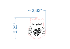 Owl Christmas Ornament SVG laser cut file for Glowforge Product Image 2