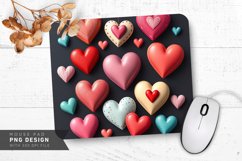 Whimsical Hearts Pattern Mouse Pad PNG Design Product Image 1