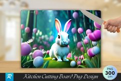 3D Rabbit Cutting Board Sublimation Design Product Image 1