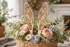 Easter Bunny Ears Laser Cut | Spring Decor | SVG Product Image 1
