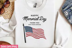 Happy Memorial Day PNG, Memorial Day Sublimation PNG Product Image 3