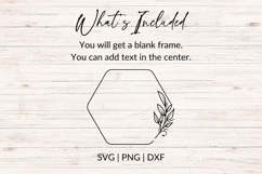 Hand Drawn Wedding Frame SVG With Hexagon Shape Product Image 2