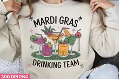 Mardi Gras drinking PNG, Mardi Gras Sublimation PNG Product Image 1