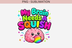 Squish brain png design for T-shirts Product Image 2