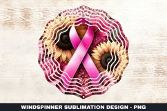 Cancer Awareness Ribbon Wind Spinner Sublimation Design Product Image 1