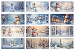 100 Snowman Mug Wrap Bundle, Christmas Sublimation, Santa Product Image 3