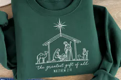 Greatest Gift of All Nativity PNG, Matthew 2:11 Christian Ch Product Image 2