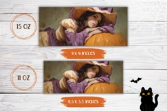 Halloween Pumpkins Mug Wrap, Halloween Witch Mug Template Product Image 2