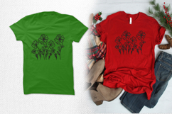 Wildflower Garden Line Art Embroidery Design Product Image 2