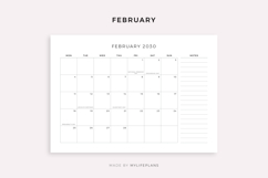 2030 Monthly Planner with Holidays, Landscape, Printable Product Image 2