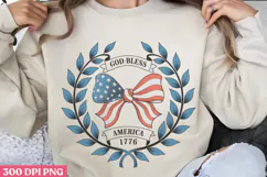 God Bless america 1776 PNG, 4th Of July Sublimation PNG Product Image 1