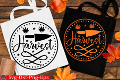 Harvest Fall Round Sign SVG Product Image 2
