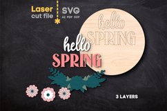 Hello Spring SVG laser cut files for Glowforge Product Image 2