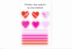 Miniature Valentine day candy box heart shape digital file Product Image 2