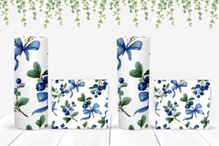 Blueberry Tumbler Wrap, Berries Tumbler, Berries PNG Product Image 2