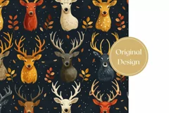 Forest Animals Tumbler Wrap, Deer Tumbler Sublimation Design Product Image 2