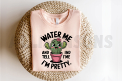 Cute Cactus In Pot Asking For Water And Compliments Product Image 2