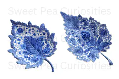Blue Toile, Ephemera, PNG, Clipart, Junk Journal, flowers Product Image 2