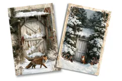 Winter Fox Cottage Junk Journal Pages Product Image 2