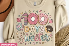 100 days sweeter PNG, 100 Days Of School Sublimation Product Image 3