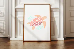 Riviera Maya word art in the Shape of Sea Turtle SVG Cut Product Image 3