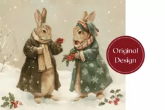 Vintage Christmas Tumbler Design, Winter Forest Tumbler Wrap Product Image 2