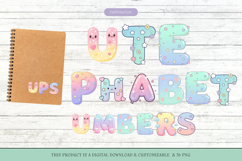 Cute Pastel Alphabet Letters &amp; Numbers,Kawaii Floral Heart Product Image 2