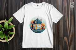 Colorful Cottage Clipart Sublimation PNG Product Image 2