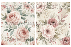 Shabby Chic, Pink, Paper, Floral, Papers, Junk Journal Product Image 2