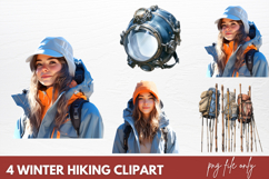 Winter Hiking Clipart Png Winter Hiking Christmas Product Image 1