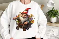 Garden Gnome Sublimation clipart, Watercolor Clipart Product Image 2
