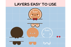 Gingerbread Name Tag SVG Gingerbread Boy Girl Name Label Product Image 2