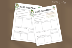 Weekly Recap Planner Template | Canva Editable Printable | Product Image 2